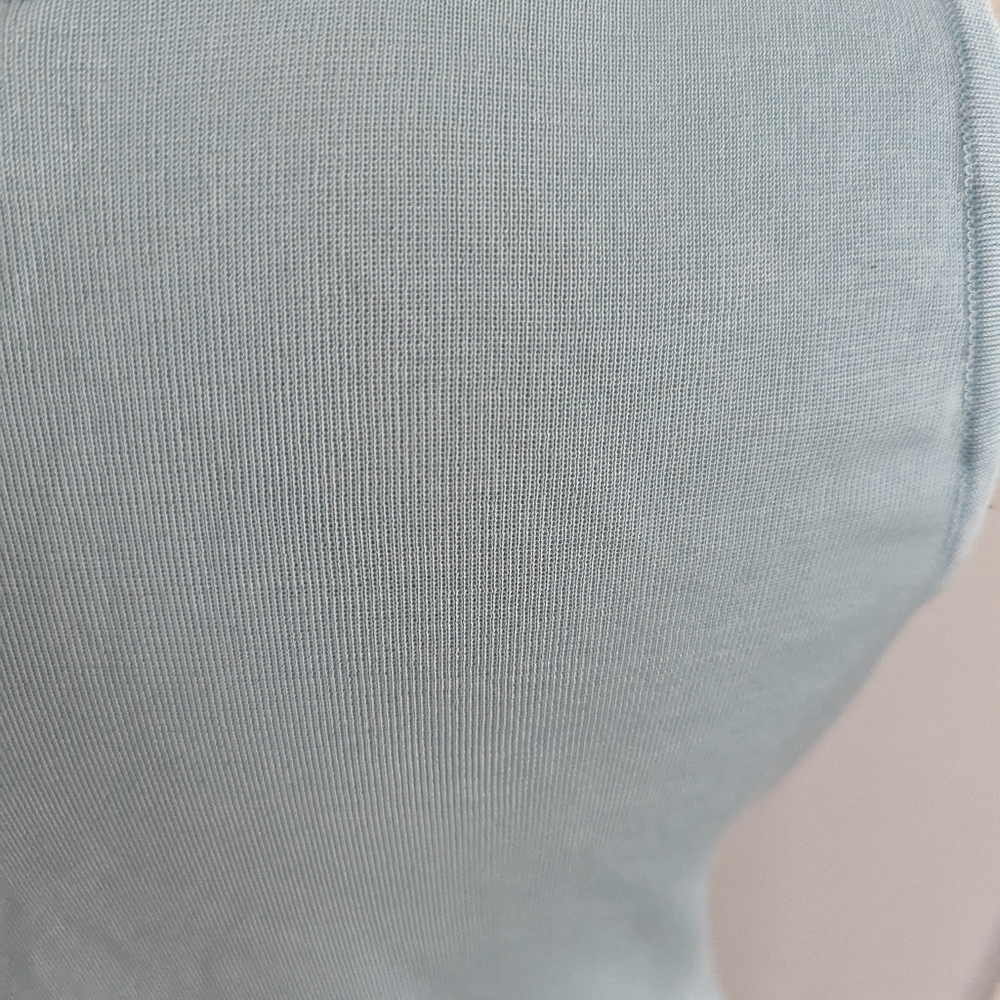 Women's Ming Wing Sky Blue Round Scoop Neck Tank Medium Professional - Picture 2 of 7